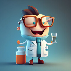 funny cartoon doctor generative ai