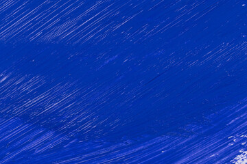 blue stroke of the paint brush