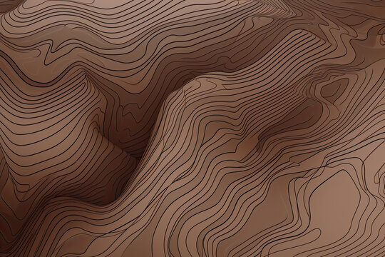 Topographic lines pattern. Generative Ai. Contour, Geometric, Abstract, Design, Texture, Map, Elevation. © Saulo Collado
