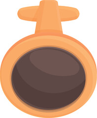 Shirt cufflink icon cartoon vector. Fashion elegance. Business style