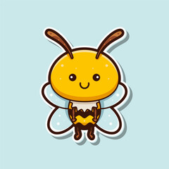 cute bee illustration