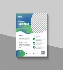 modern business flyer template design