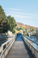 River and bridge in Henley-on-Thames, Summer daytime