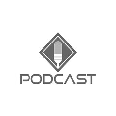  Podcast logo icon isolated on transparent background