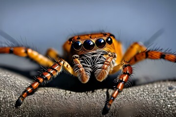Close up of spider. Generative AI