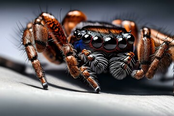 Close up of spider. Generative AI