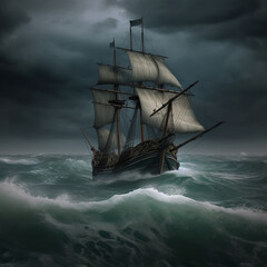 Obraz premium ship in the ocean