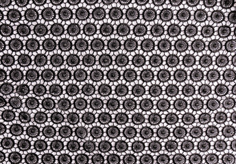 background illustration with a lace black pattern on a white background. Retro style.