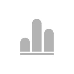 graphs icon on a white background, vector illustration