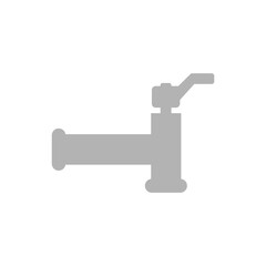 pipes and faucet icon on white background, vector illustration