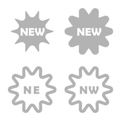 new icon, the concept of new products on a white background, vector illustration