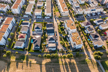 Germany, Baden-Wurttemberg, Ludwigsburg, Aerial view of modern residential area