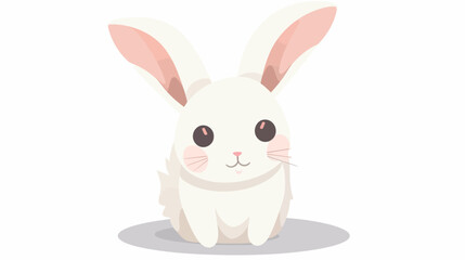 Obraz premium Cute Easter bunny vector illustration 2D flat style