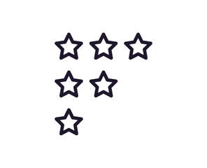 Obraz premium Single line icon of star on isolated white background. High quality editable stroke for mobile apps, web design, websites, online shops etc.