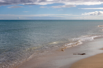 Calm Atlantic ocean and a cloudy sky, Fuertventura