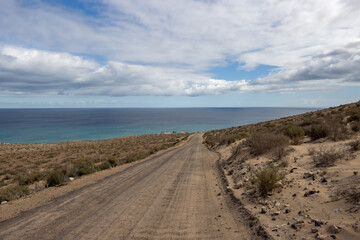 Road to the Atlantic ocean, Fuerteventura