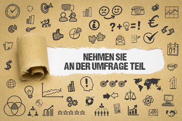 Nehmen Sie an der Umfrage teil	