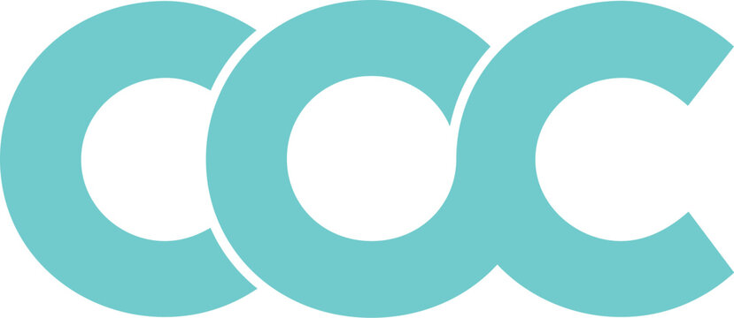 Letter COC logo design on transparent background, COC letter logo