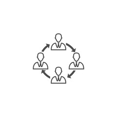 Synergy and partnership concept icon isolated on transparent background