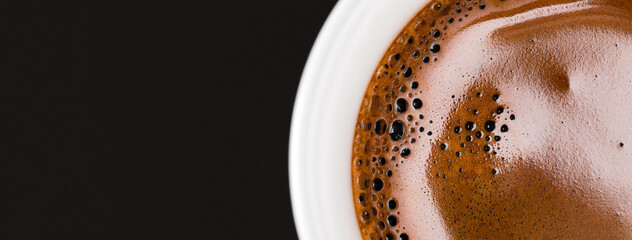Coffee crema closeup. Top view.