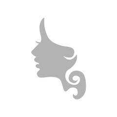 woman icon on a white background, vector illustration
