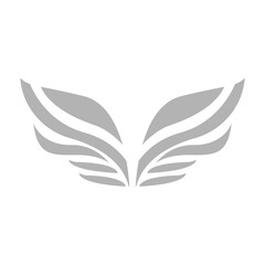 wings icon on a white background, vector illustration