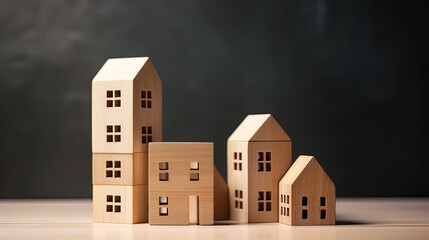 Real estate market trend and growth concept. Housing market size. Growth in demand for real estate. Increasing in the value of property, economic growth. Buying and selling house.