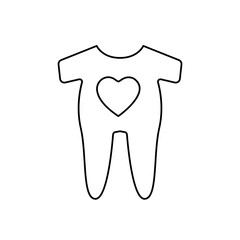 icon of children's clothes, vector illustration