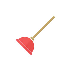 Plunger vector flat icon on white background