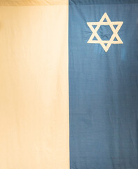 Israel flag close up