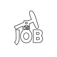 oil rig icon, vector illustration