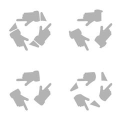 hand icon, rotary concept, vector illustration