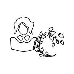 woman florist icon, vector illustration