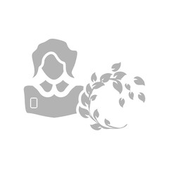 woman florist icon, vector illustration