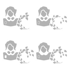 woman florist icon, vector illustration