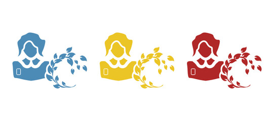 Fototapeta premium woman florist icon, vector illustration