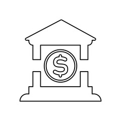 bank icon on a white background, vector illustration