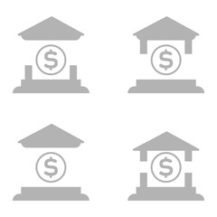 bank icon on a white background, vector illustration