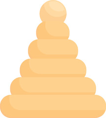Wood pyramide icon cartoon vector. Gender party. Decoration reveal