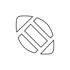 American football ball icon, vector illustration