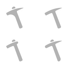 pickaxe icon on a white background, vector illustration