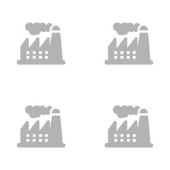 factory icon on a white background, vector illustration