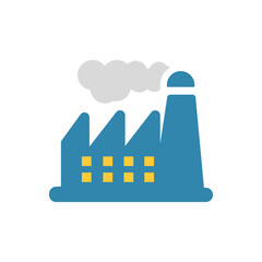Naklejka premium factory icon on a white background, vector illustration