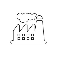 factory icon on a white background, vector illustration