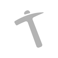pickaxe icon on a white background, vector illustration