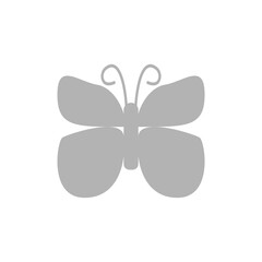 butterfly icon on a white background, vector illustration