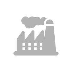 Naklejka premium factory icon on a white background, vector illustration
