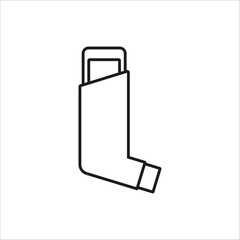 Inhaler icon. Vector. Line style.