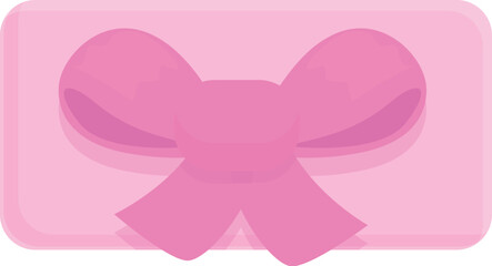 Pink ribbon icon cartoon vector. Girl emblem. Shower gender
