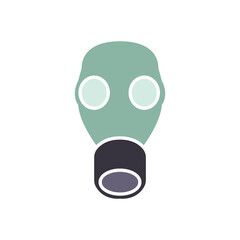 gas mask icon, on a white background, vector illustration